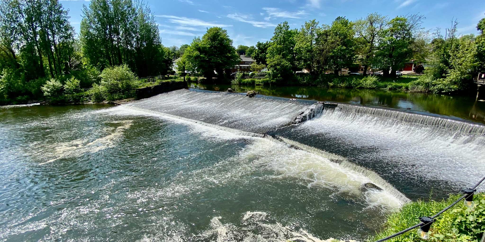 A weir on a river in Derby