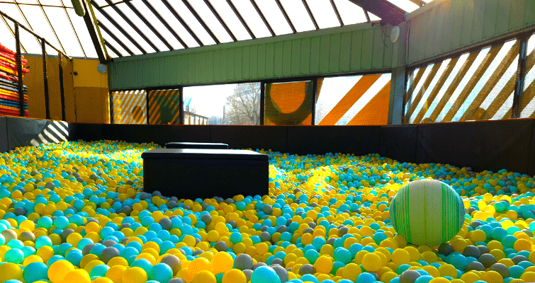 A large ball pit