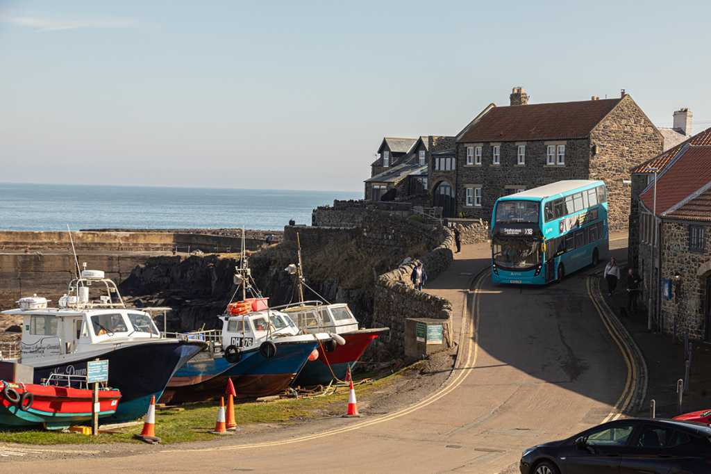 Arriva Service X18 Bus on a Coast Road