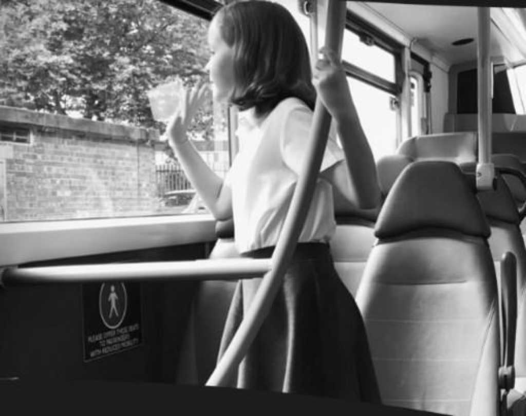 stop and stay girl on bus