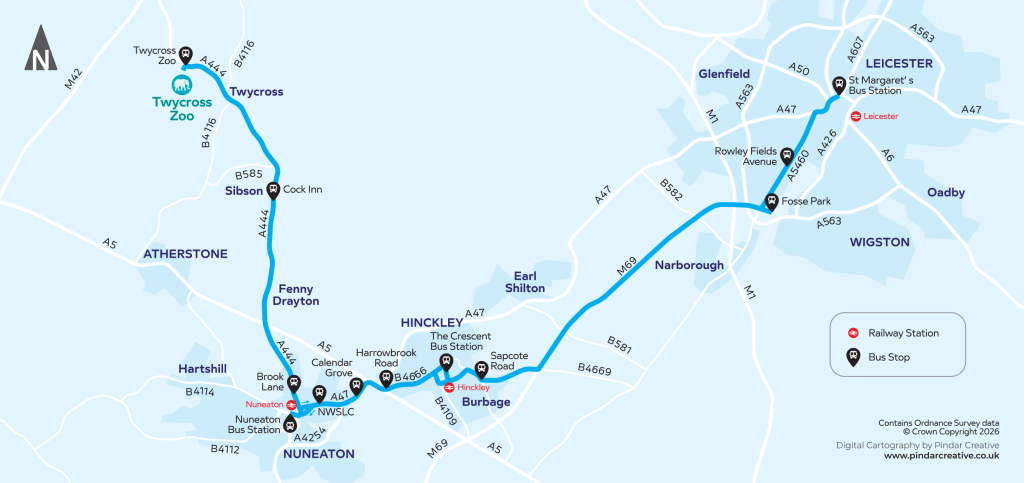 Map of TZ1 service