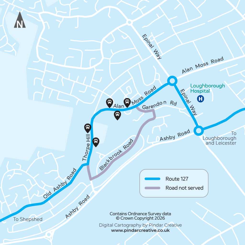 127-Blackbrook Road changes map
